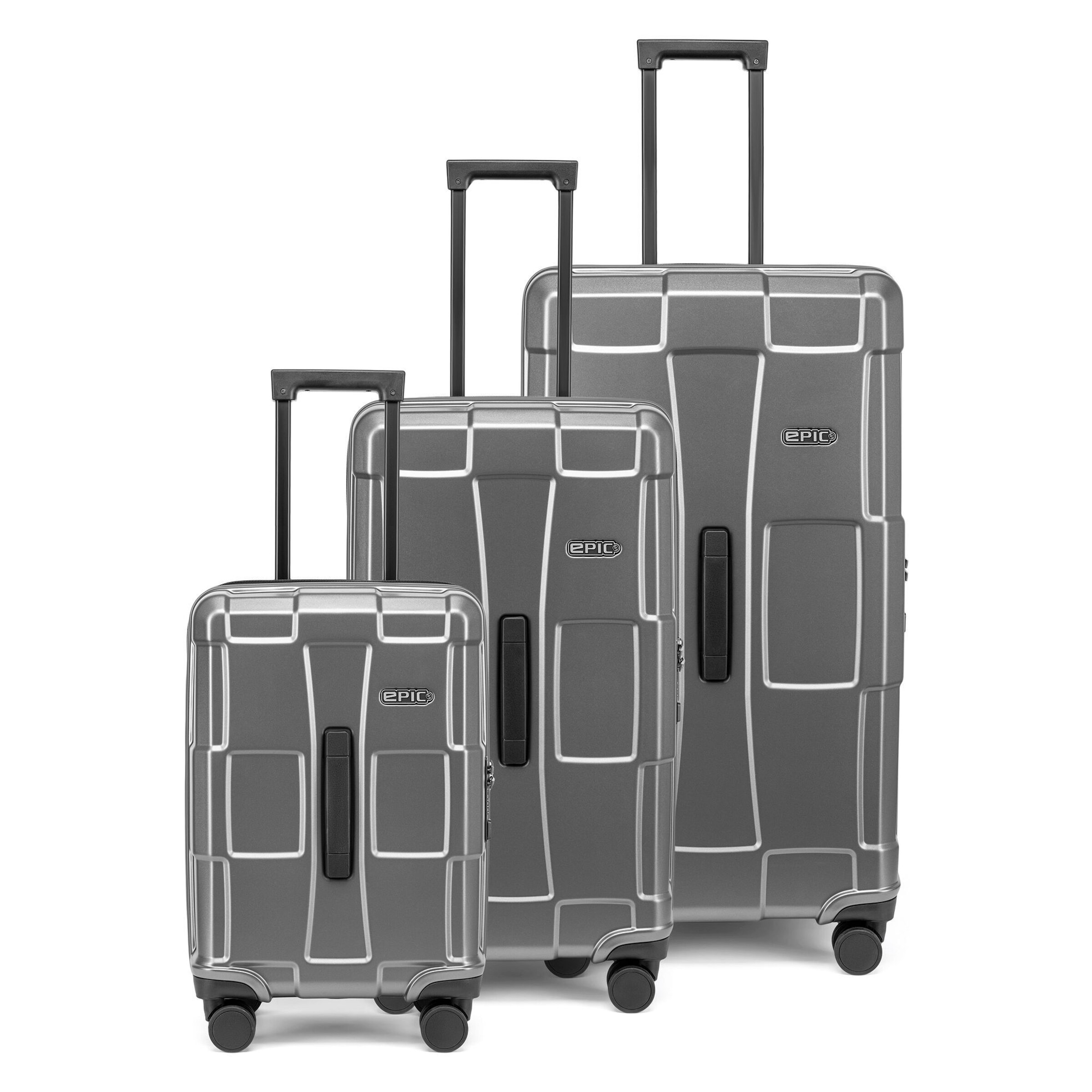Epic Suitcase set in Silver: front
