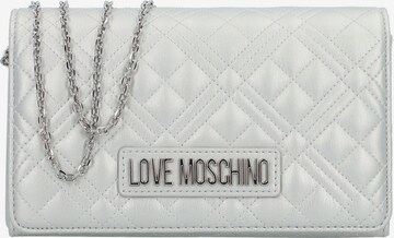 Love Moschino Clutch in Zilver: voorkant