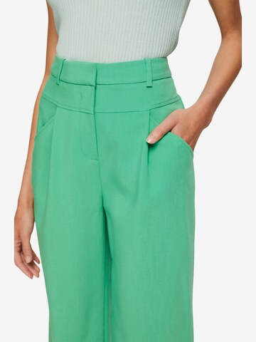 ESPRIT Wide leg Pleat-Front Pants in Green