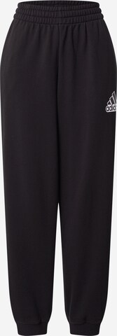 ADIDAS SPORTSWEAR - Tapered Calças de desporto em preto: frente