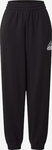 ADIDAS SPORTSWEAR Tapered Workout Pants in Black: front