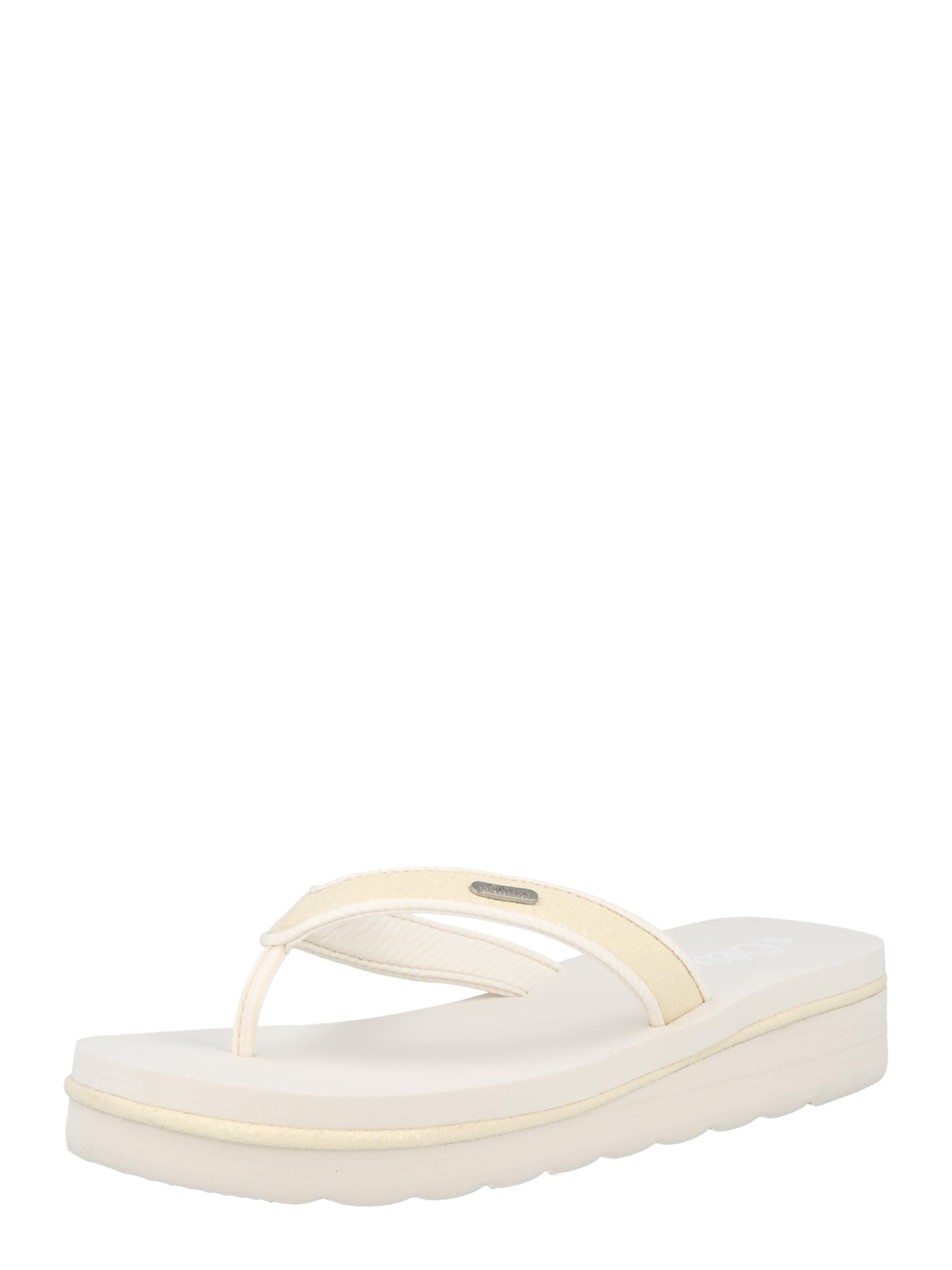 Flip-flops de la s.Oliver pe bej: față