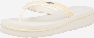 Flip-flops de la s.Oliver pe bej: față