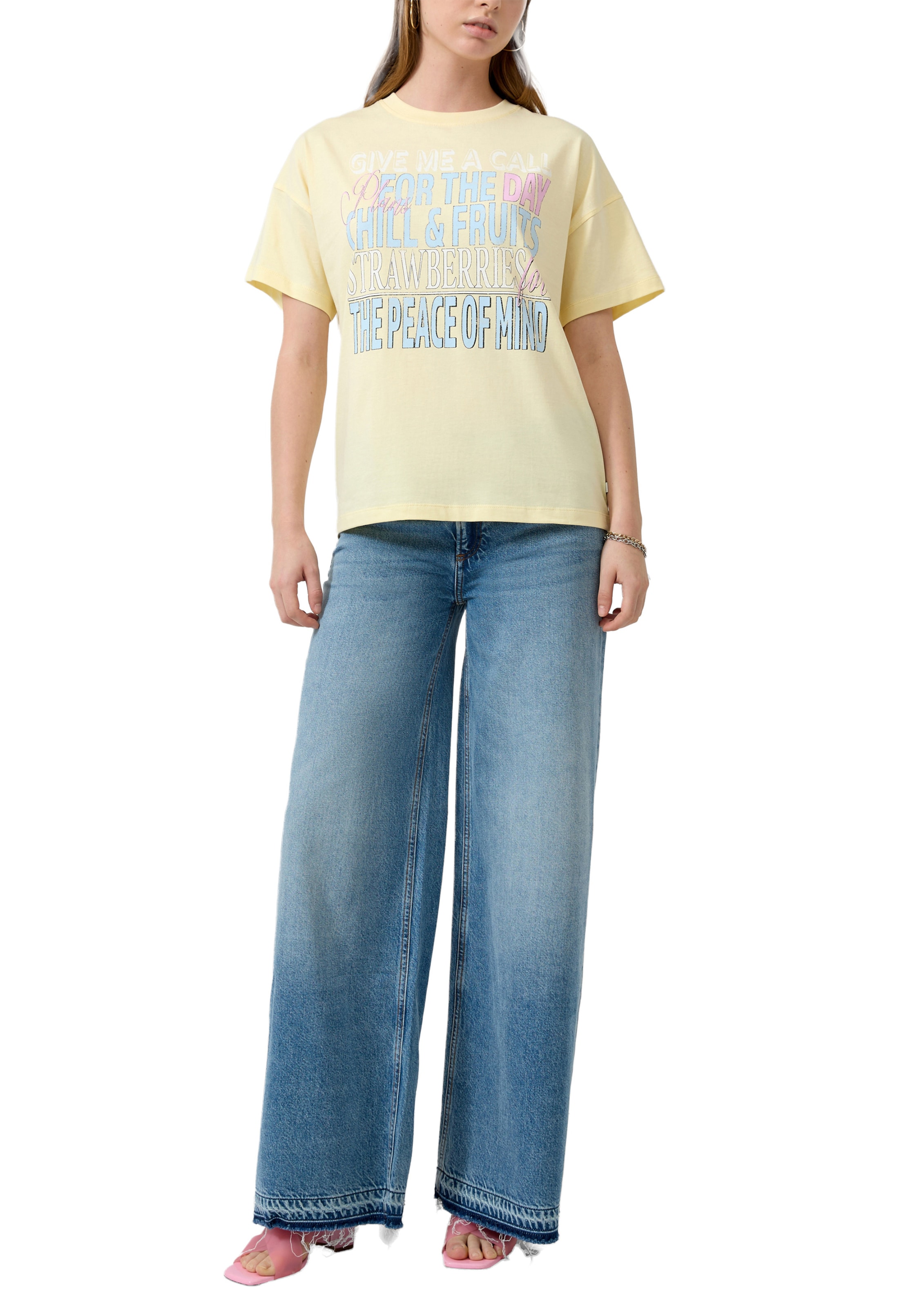 QS T-Shirt in Gelb