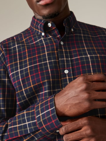 Next Regular fit Button Up Shirt in Blue