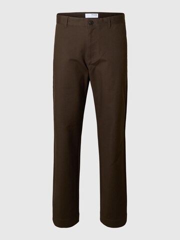 SELECTED Regular Chino Pants in Brown