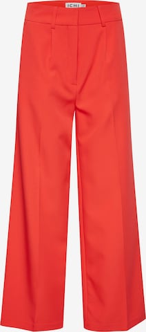 ICHI Wide leg Pants 'Ihlexi' in Red: front