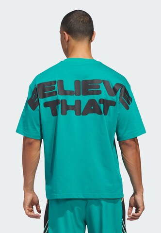 ADIDAS PERFORMANCE - Camiseta funcional 'Anthony Edwards Believe That' en verde: frente