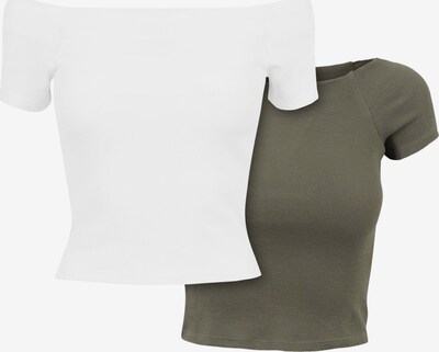 Urban Classics Shirt in khaki / weiß, Produktansicht