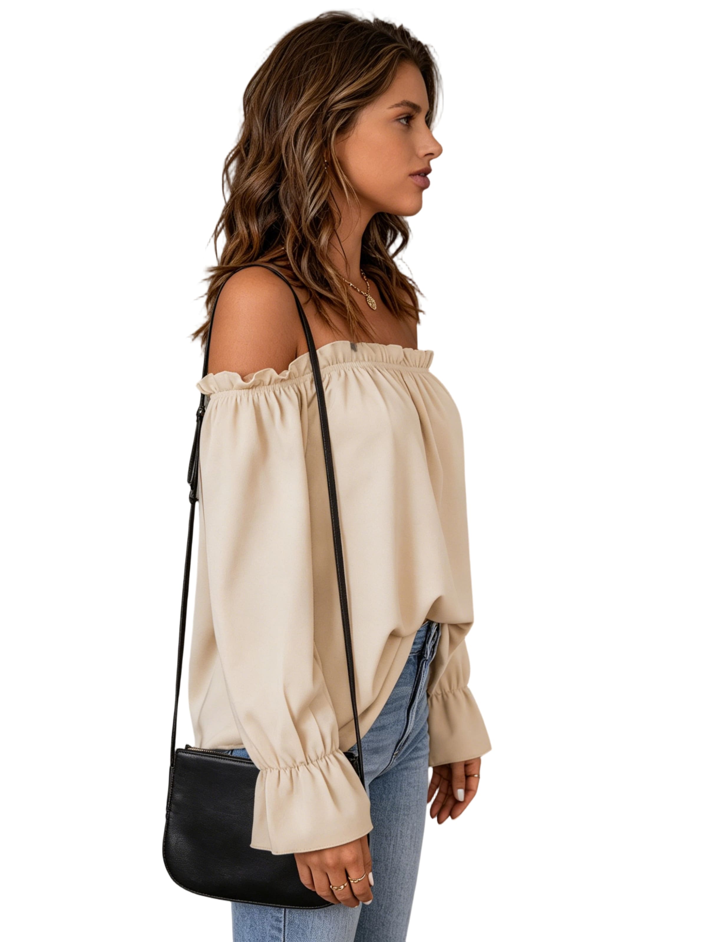 Yesfashion Bluse in Beige
