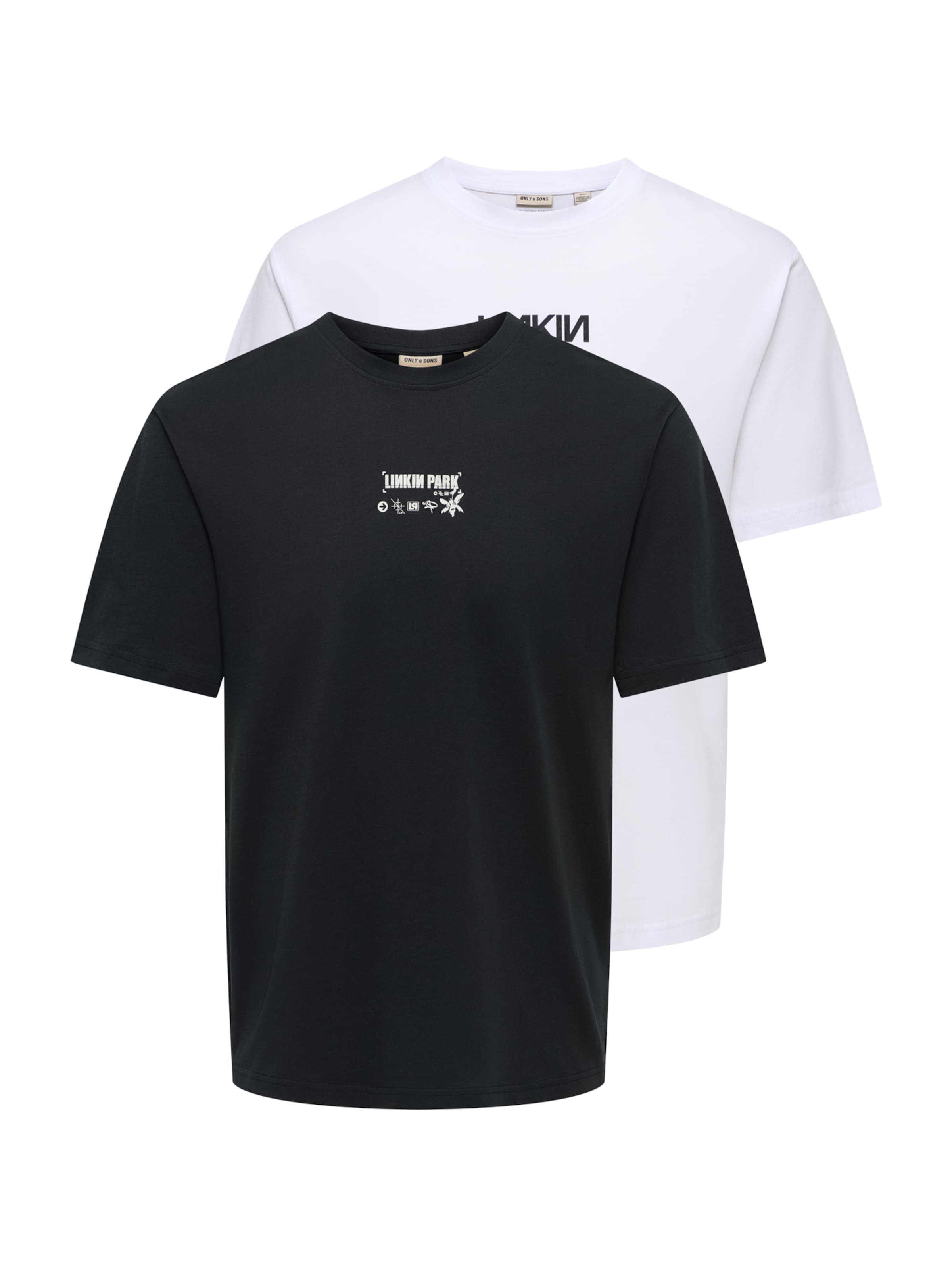 Only & Sons Shirt 'ONSLINKIN PARK' in Black: front