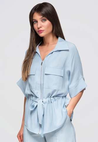 Ombre Blouse in Blue: front