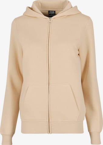 Urban Classics Sweat jacket 'Essential' in Beige: front