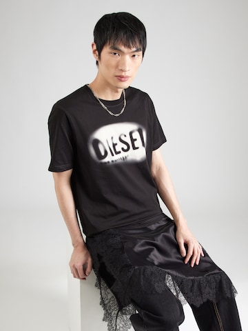 DIESEL Shirt 'T-ADJUST-V2' in Zwart: voorkant
