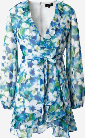 mėlyna Bardot Suknelė: priekis