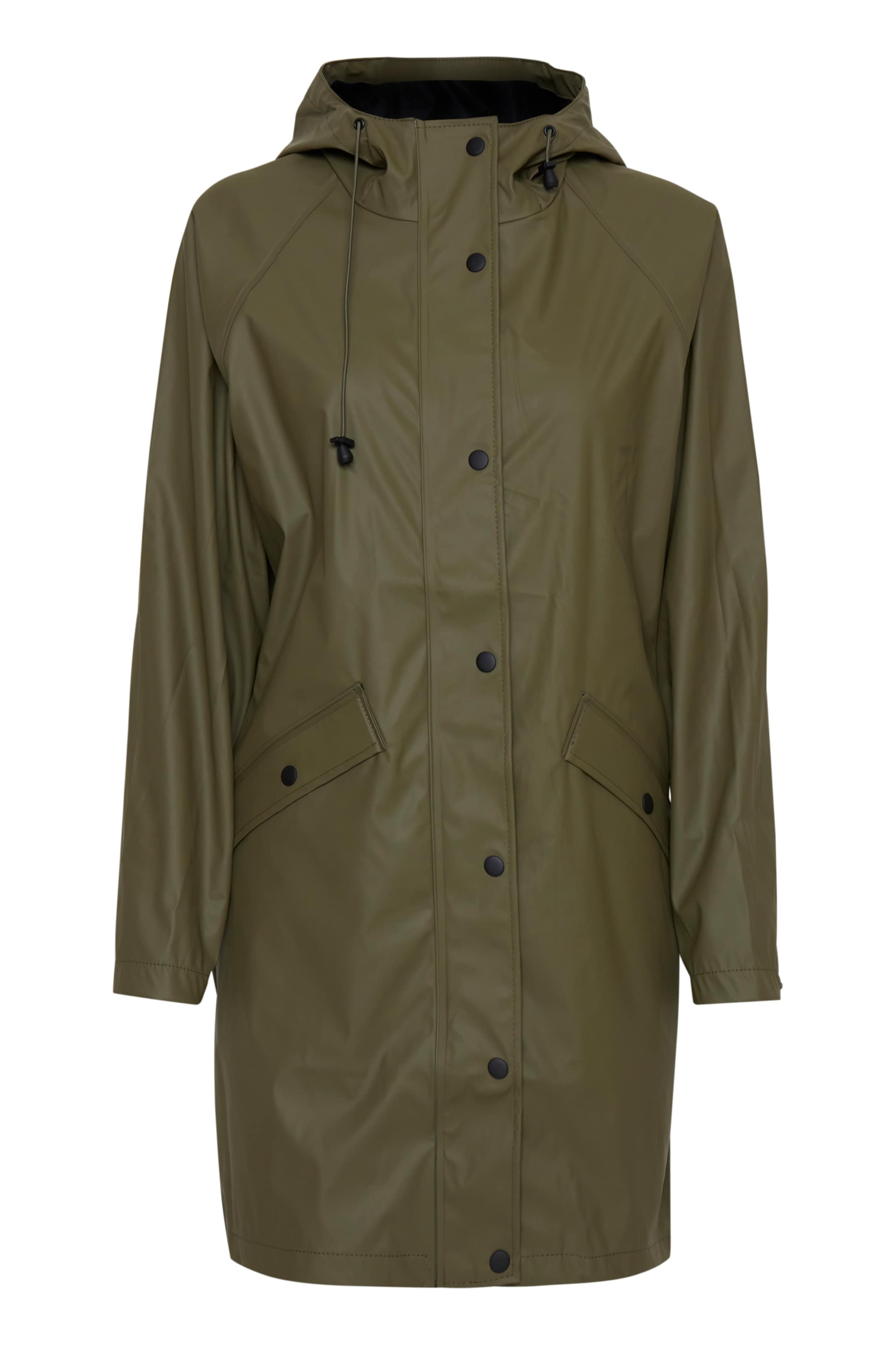 ICHI Between-Seasons Coat &#x27;IHTazi&#x27; in Green: front