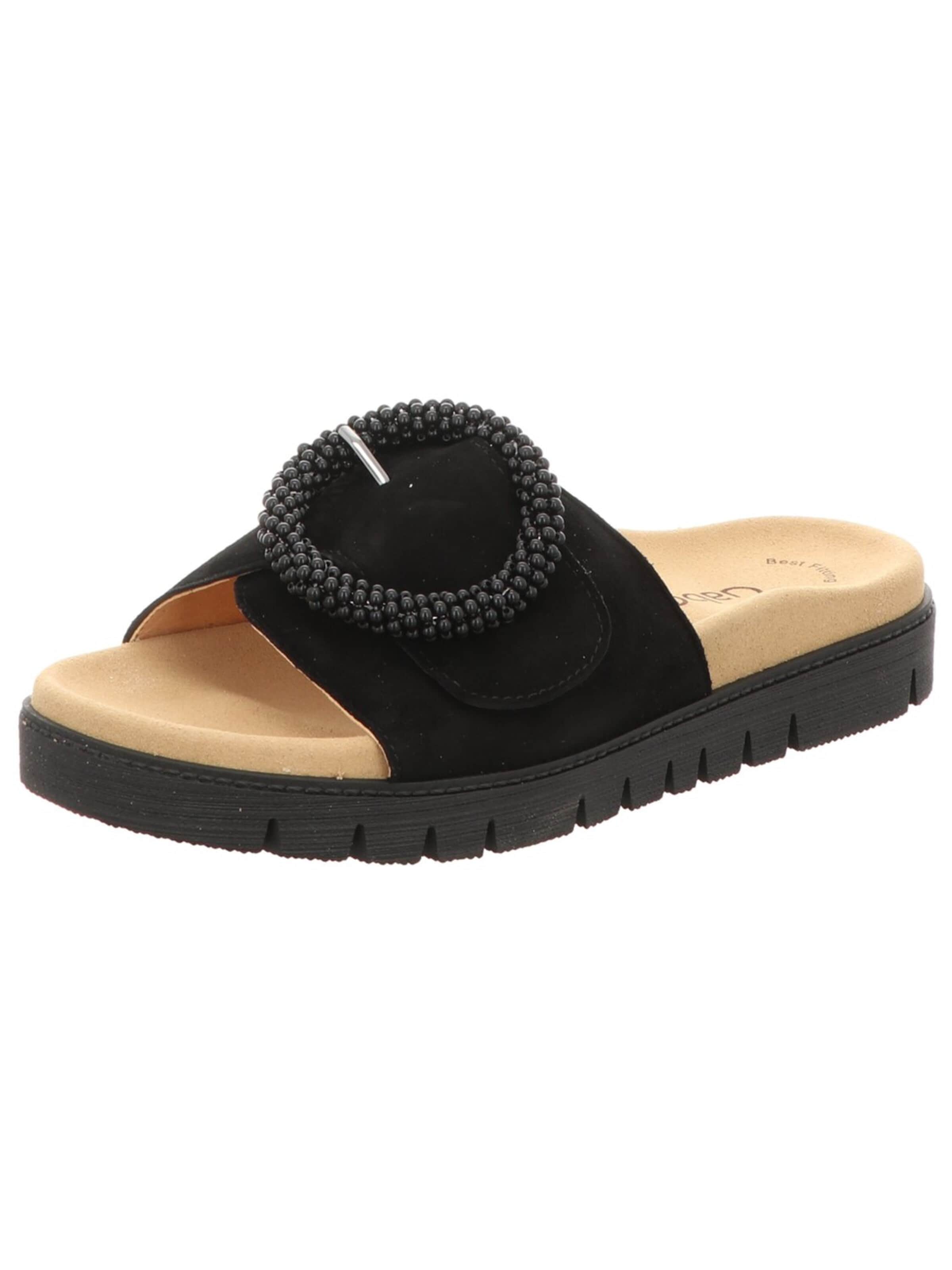 GABOR Mule 'Pantolette Damen 83.745.17 Echtleder in schwarz' in Black: front