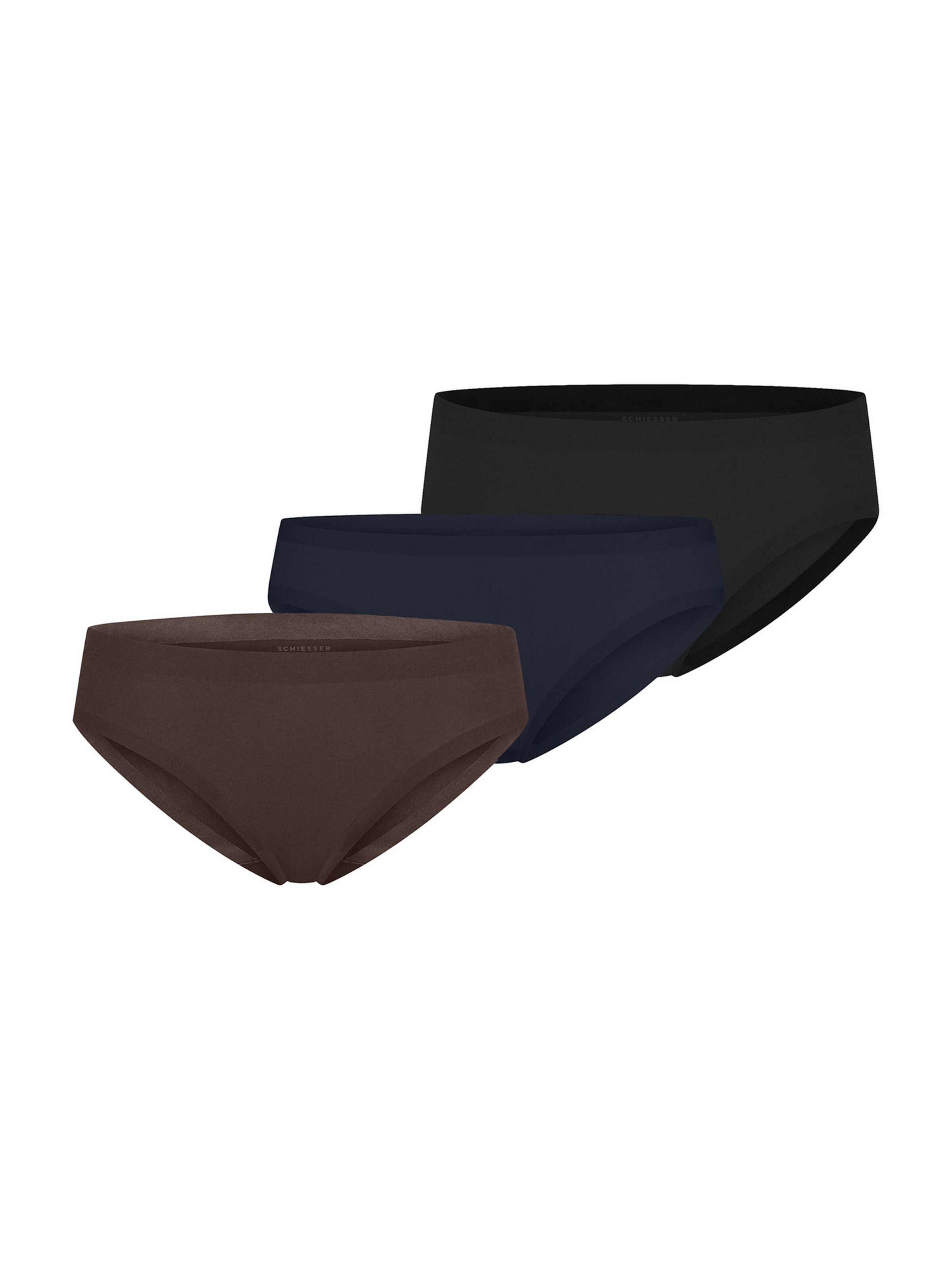 SCHIESSER Slip ' Invisible Cotton ' in S in Night blue / Dark brown / Black, Item view