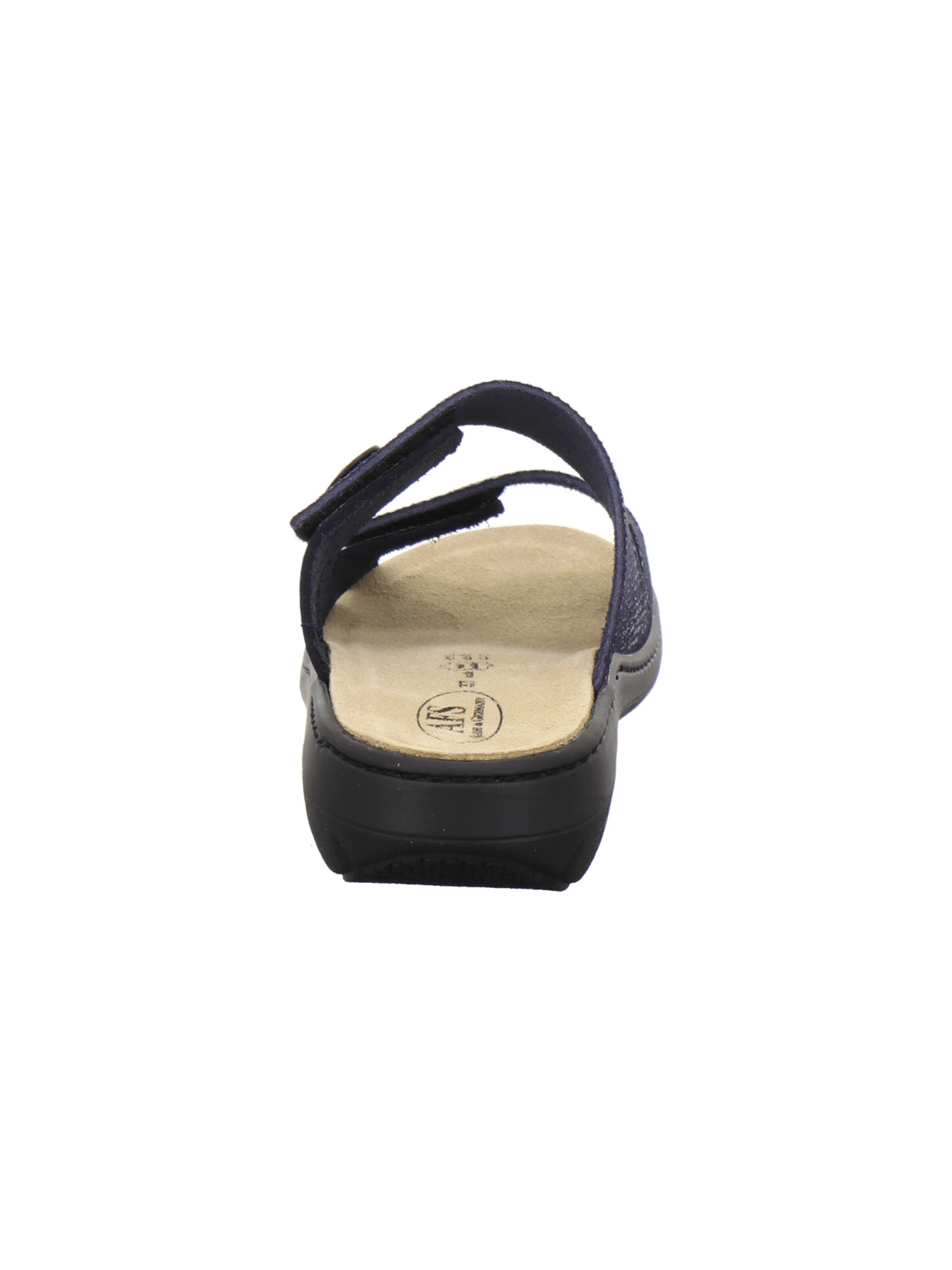 AFS-Schuhe - Zapatos abiertos 'Pantoletten Damen Wechselfußbett navy' en azul