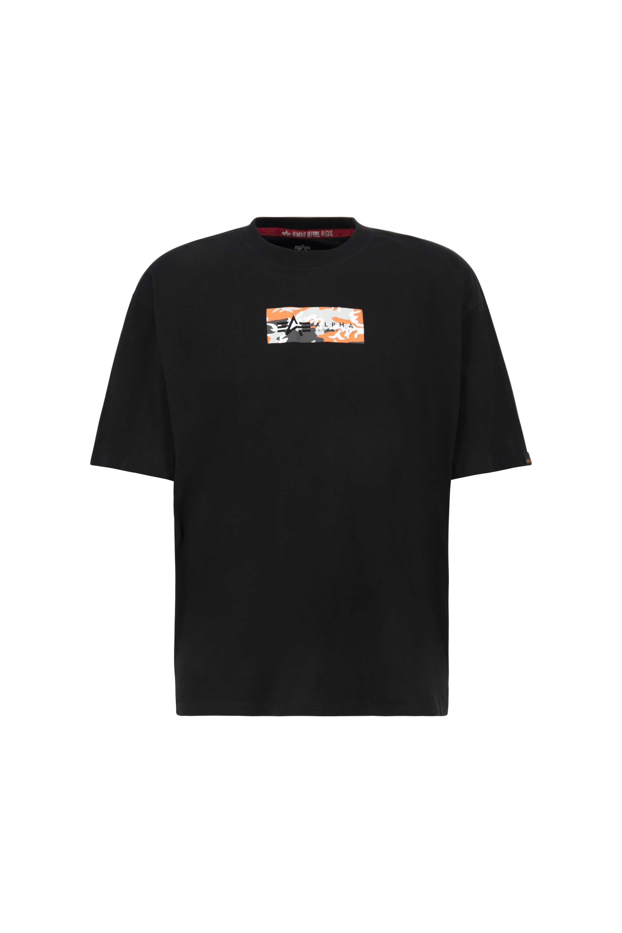 ALPHA INDUSTRIES Μπλουζάκι σε μαύρο: μπροστά