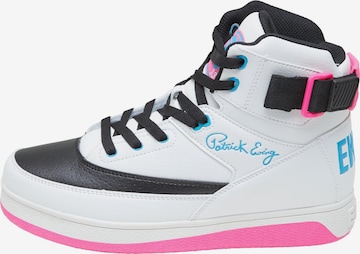 Sneaker alta 'Rebound' di Ewing in bianco: frontale