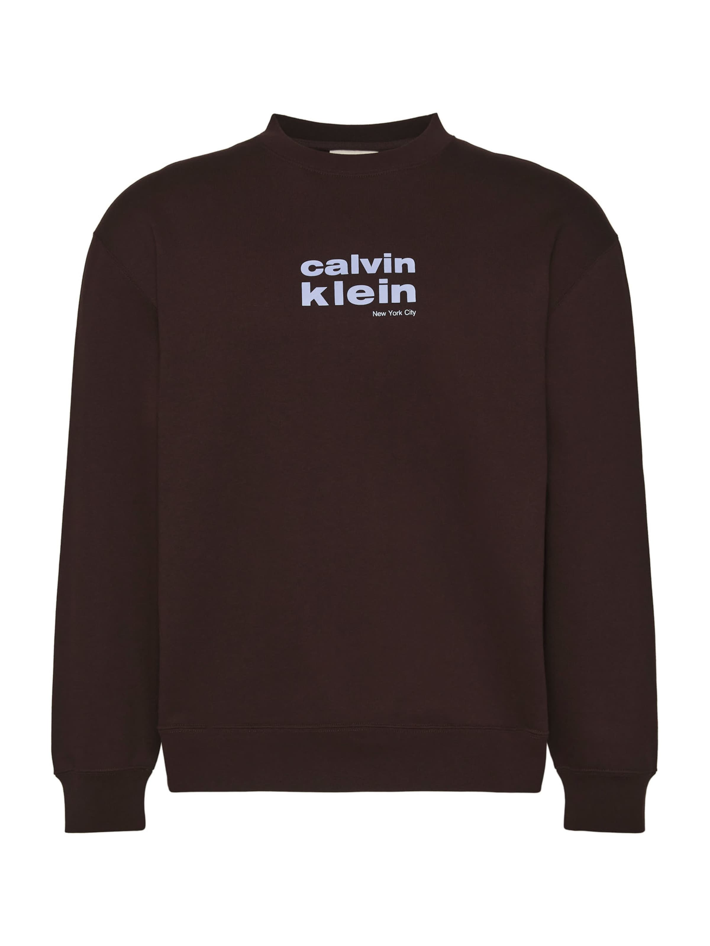 Sweat-shirt Calvin Klein en marron : devant