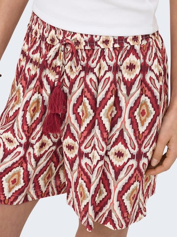 ONLY Regular Trousers 'ONLMIKASI' in Red