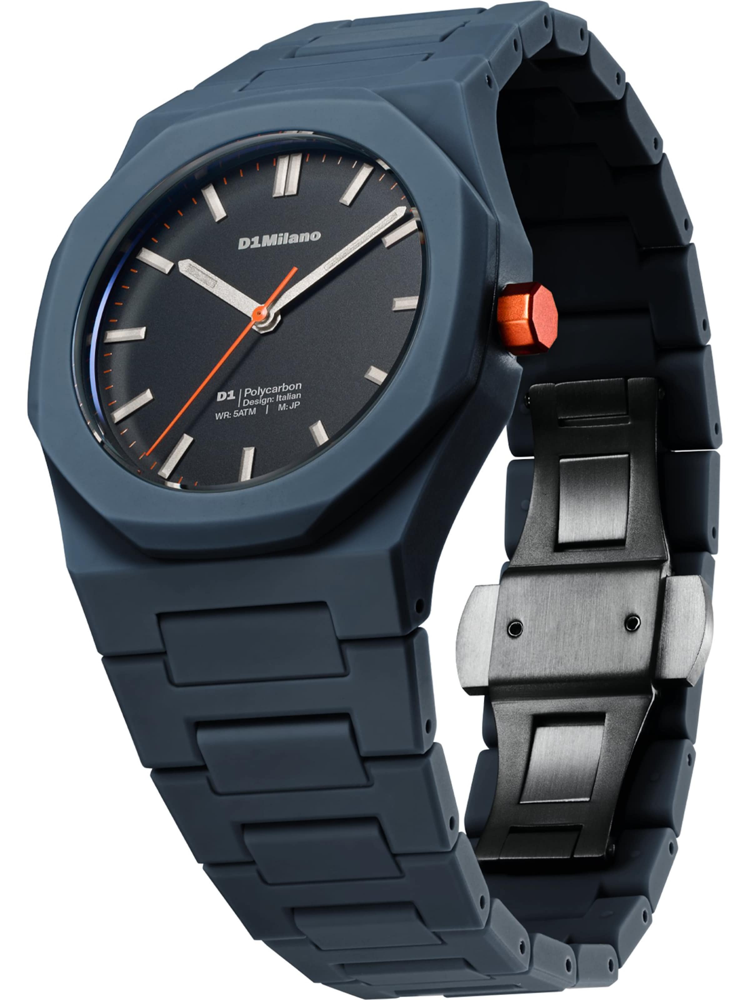 D1 Milano Analoguhr in Silber