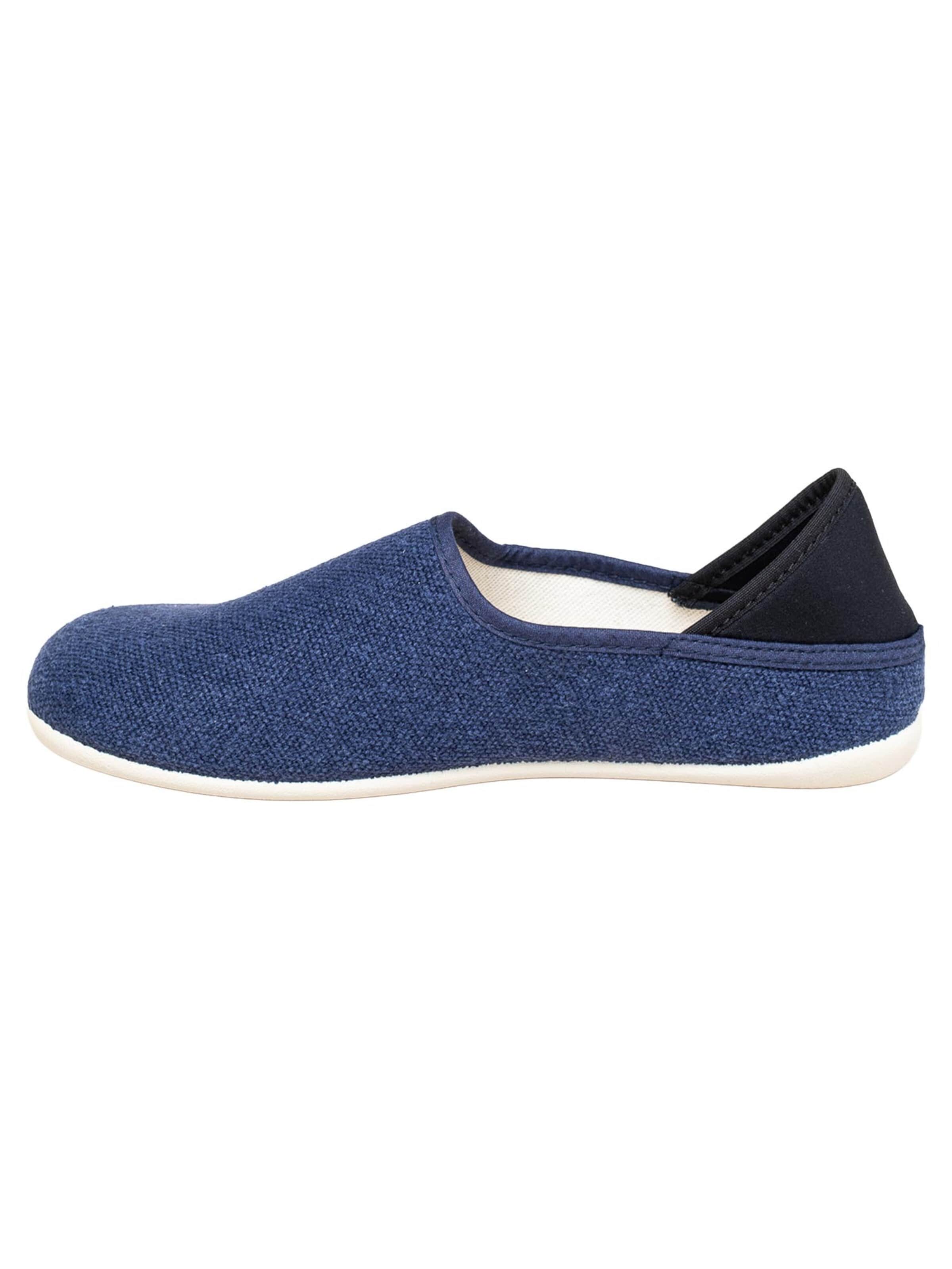 Gottstein Slippers 'Linen Slip-On' in Blue
