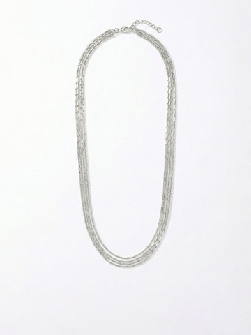 Nemomatheo Necklace 'Triple Layer' in Silver: front