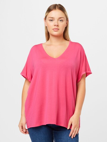 Vero Moda Curve T-shirt 'AYA' i rosa: framsida