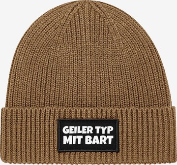 Youth Designz Beanie 'Geiler Typ mit Bart' in Brown: front