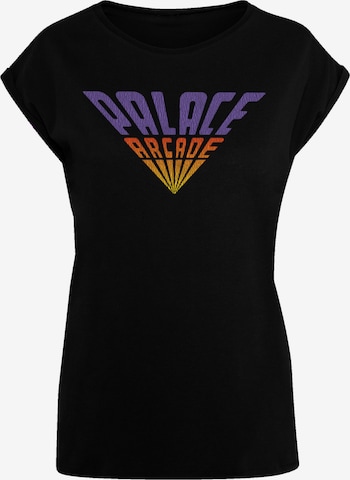 F4NT4STIC Shirt 'Stranger Things Palace Arcade Netflix TV Series' in Zwart: voorkant