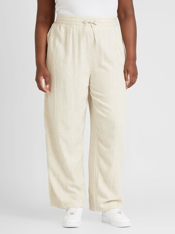 Noisy May Curve Loose fit Pants 'LEILANI' in Beige: front