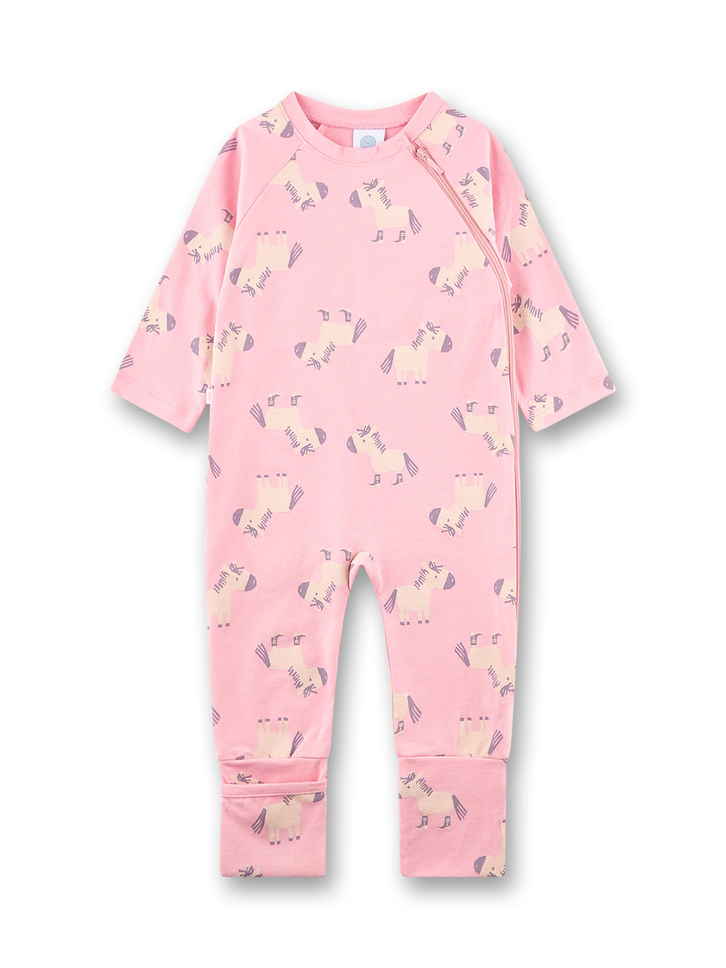 Tutina / body per bambino di Sanetta in rosa: frontale