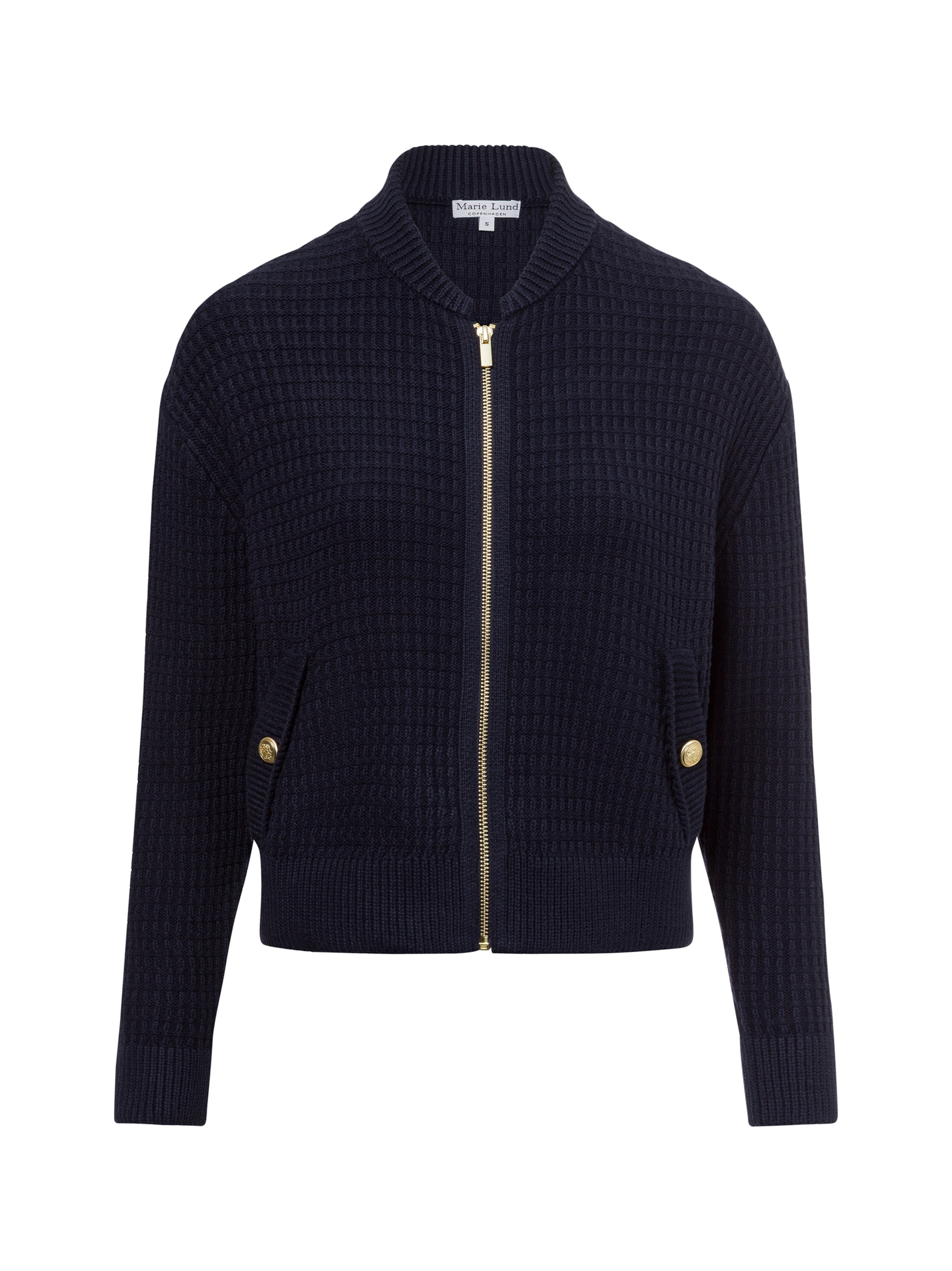 Marie Lund Strickjacke in Blau: Vorderseite