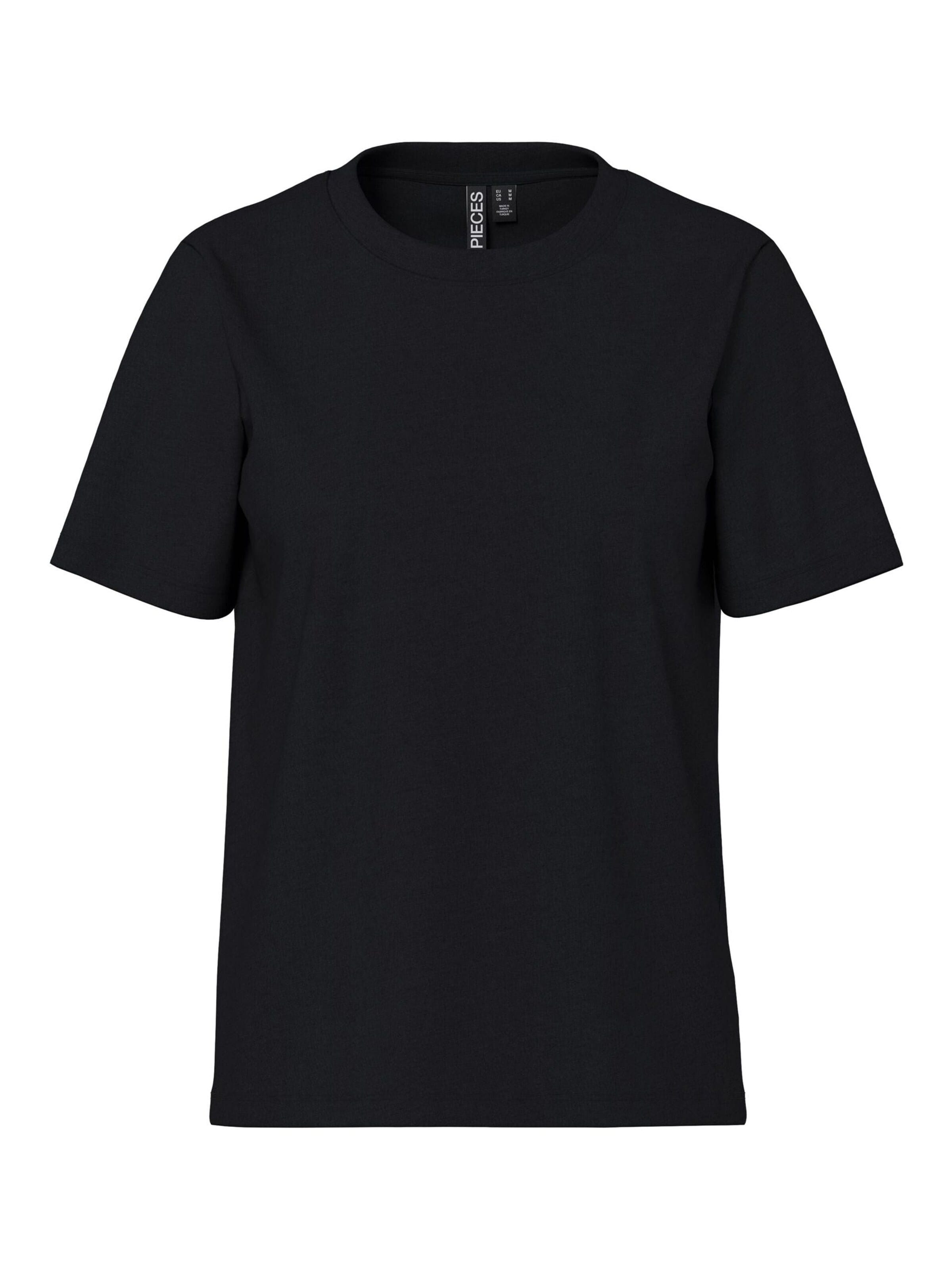 T-shirt PIECES en noir : devant