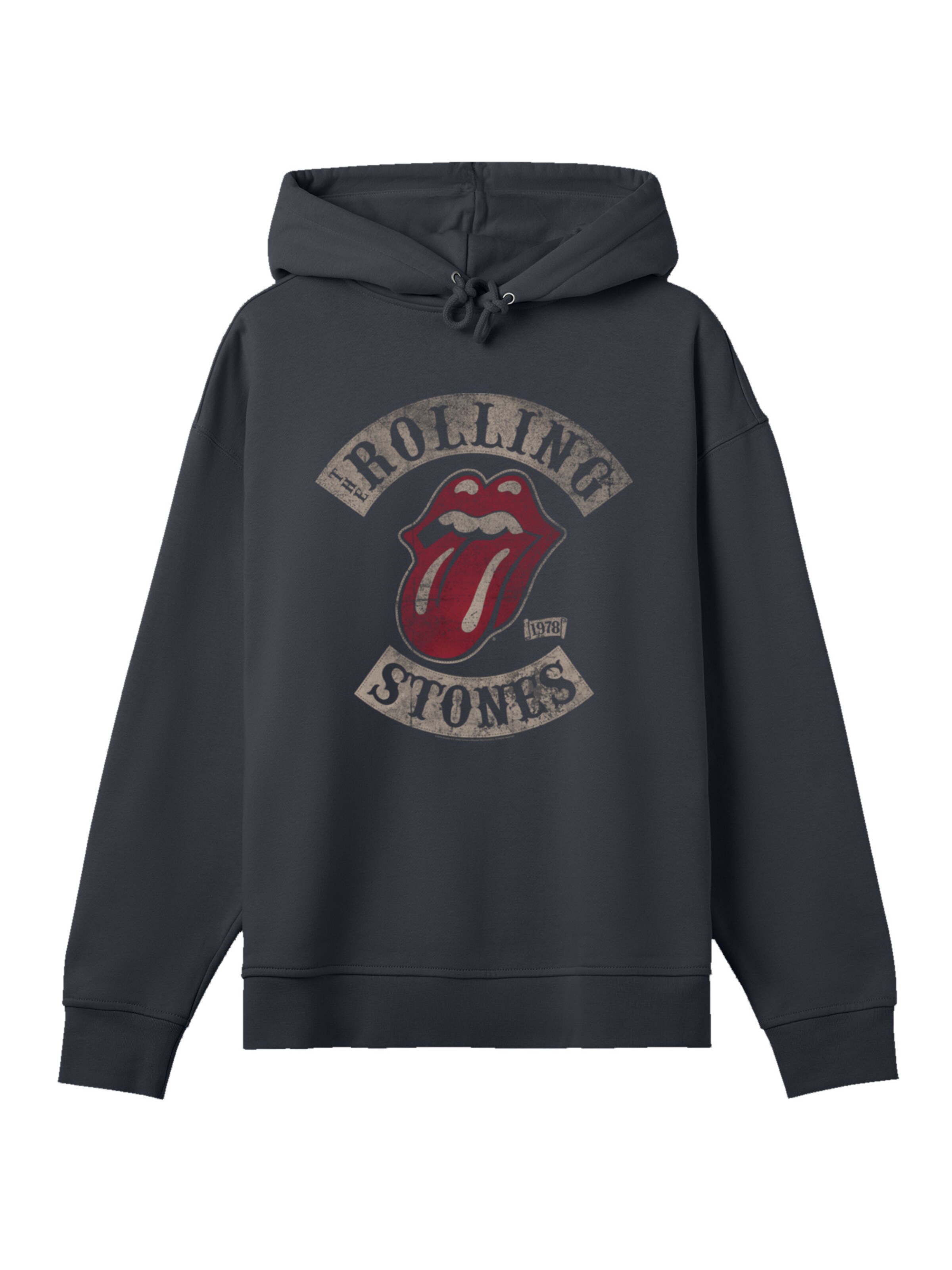 F4NT4STIC Sweatshirt 'The Rolling Stones Tour '78' in Schwarz: Vorderseite