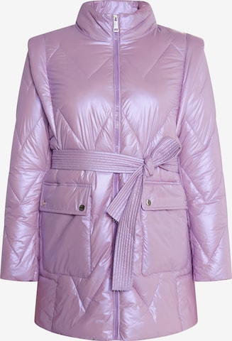 MYMO Between-seasons coat in Purple: front