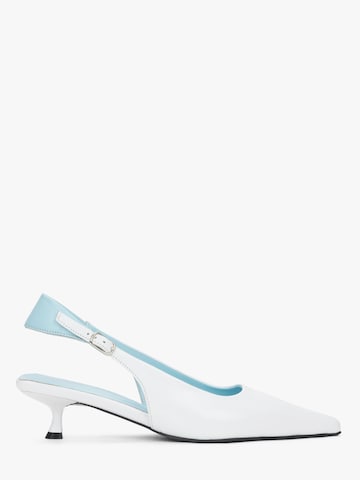 Estro - Zapatos destalonado '30-6654-1' en blanco: frente
