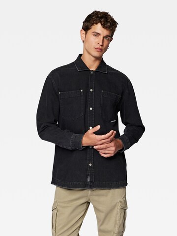 Mavi Comfort fit Button Up Shirt in Black: front