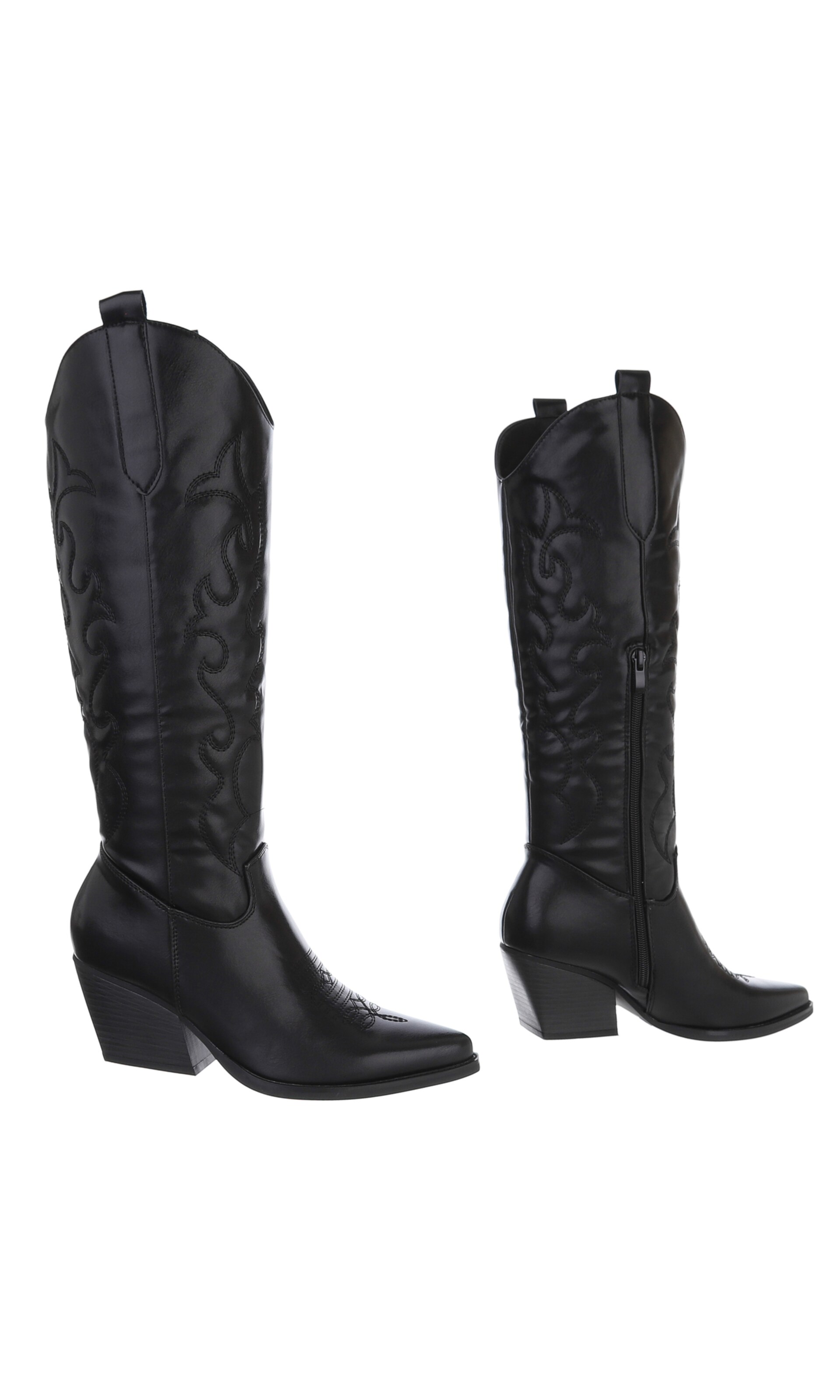 Ital-Design Cowboy Boots in Black