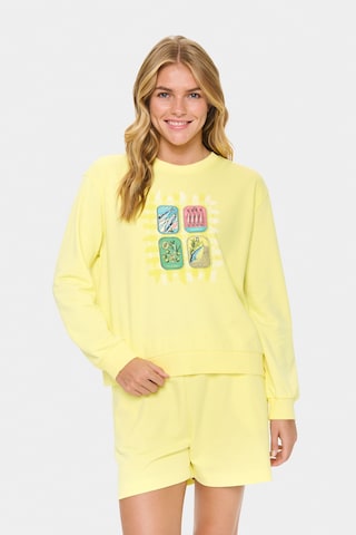 SAINT TROPEZ Sweatshirt 'Lolena' in Geel: voorkant