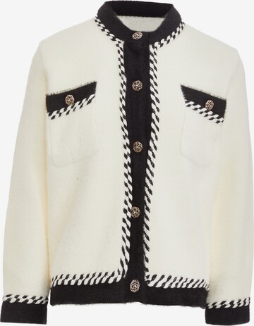 CARNEA Knit Cardigan in White: front