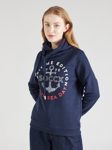 Soccx Sweatshirt in Blauw: voorkant