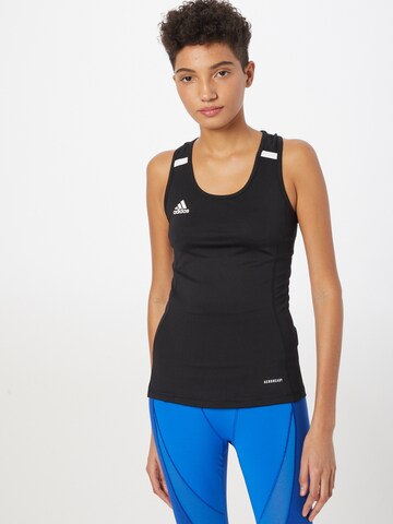 ADIDAS SPORTSWEAR - Top desportivo 'Team 19' em preto: frente