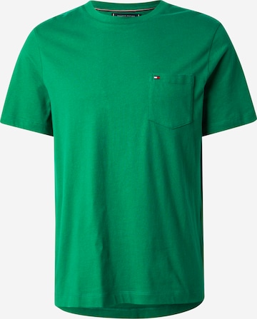 TOMMY HILFIGER T-Shirt 'Essential' in Grün: Vorderseite