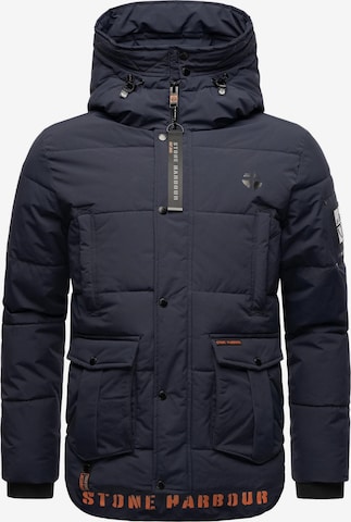 STONE HARBOUR Winter jacket 'Admaroo' in Blue: front