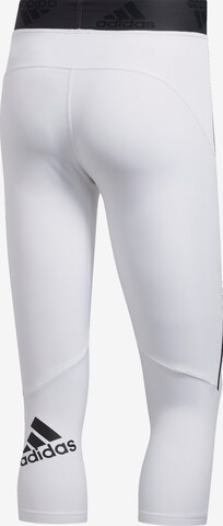 ADIDAS SPORTSWEAR Skinny Workout Pants 'Alphaskin' in White