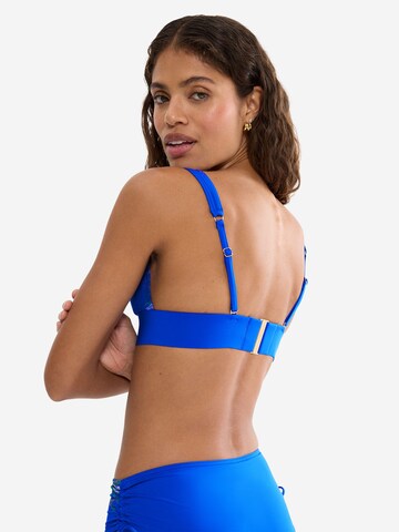 TRIUMPH Bustier-Bikini-Top ' Red Label Summer Tropics ' in Blau